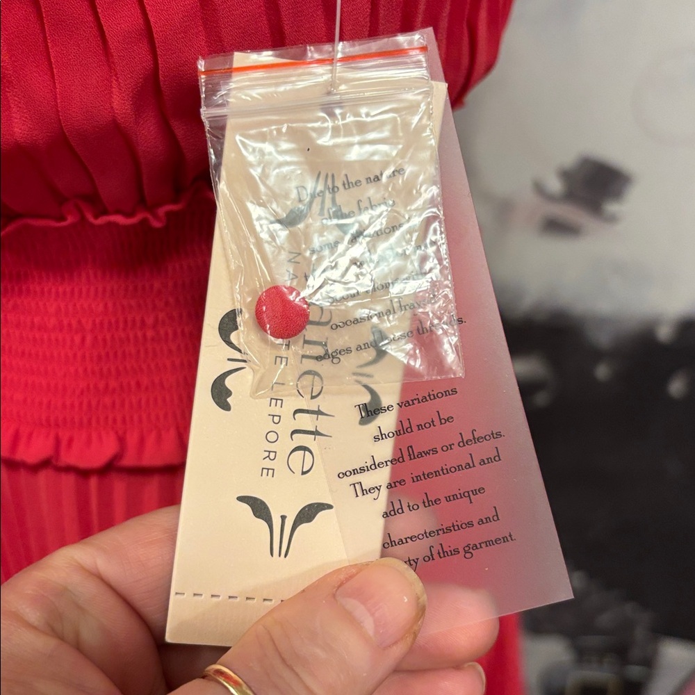 NWT Nanette Leopore Accordian Pleated Smocked Waist Dress - Picture 7 of 9